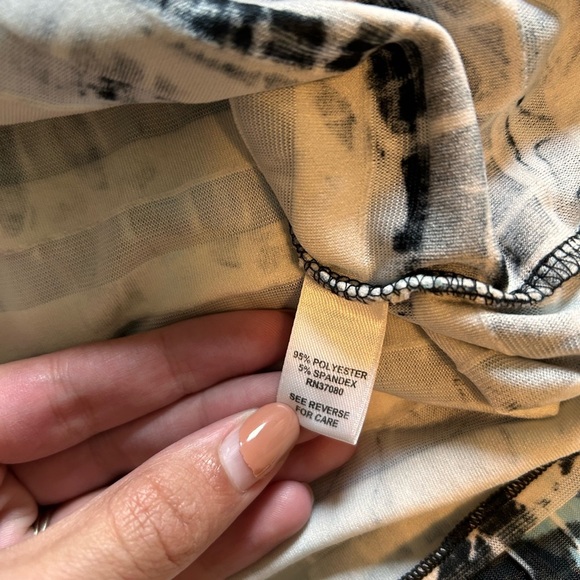 Y2K Cato Blue Black Tiered Maximalist Floral Animal Print Blouse - Picture 5 of 5